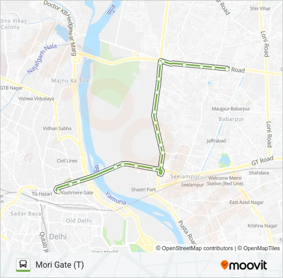253 Bus Line Map