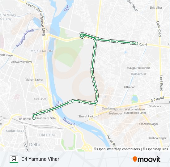 253 bus Line Map