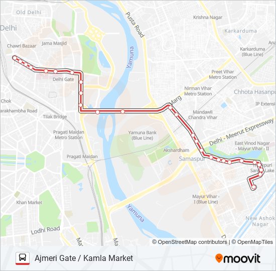 307 bus Line Map