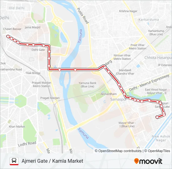 307 Bus Line Map