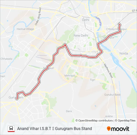 AC-NCR Bus Line Map