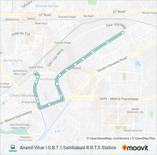 NCR Bus Line Map