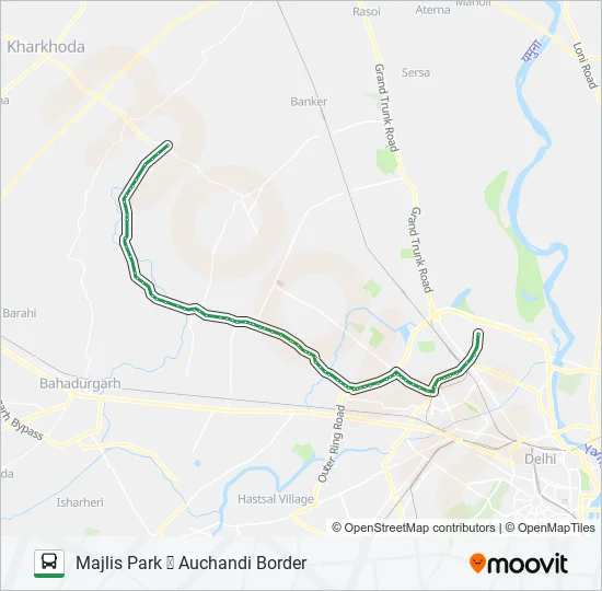 114A Bus Line Map