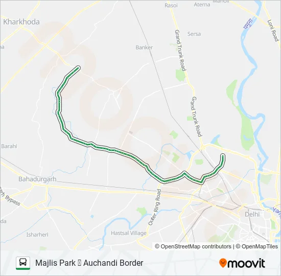 114A Bus Line Map