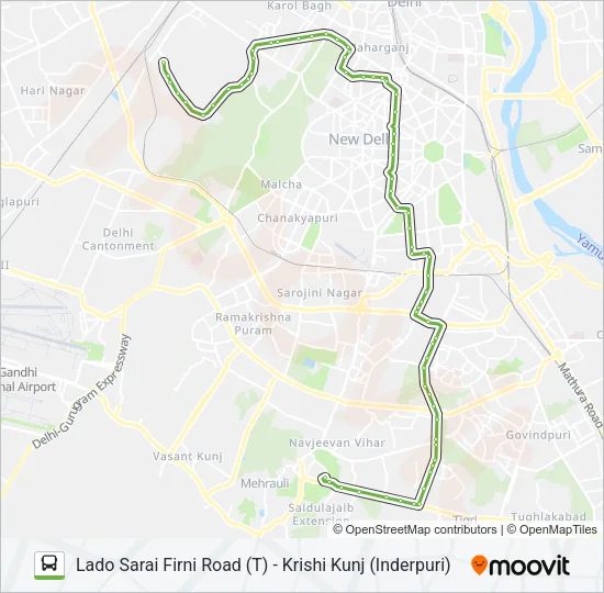 522 Bus Line Map