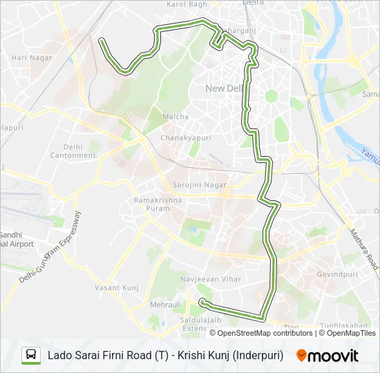 522 Bus Line Map
