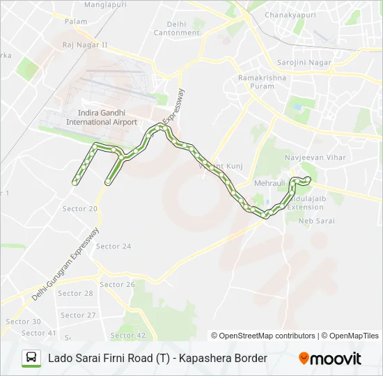 717A Bus Line Map