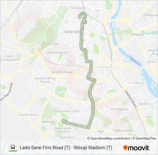 522 Bus Line Map