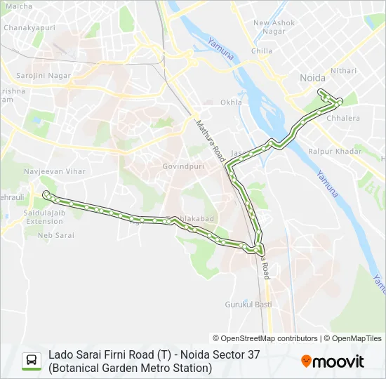 34A Bus Line Map