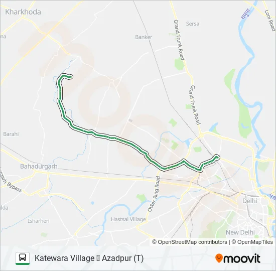 114B Bus Line Map