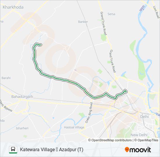 114B bus Line Map