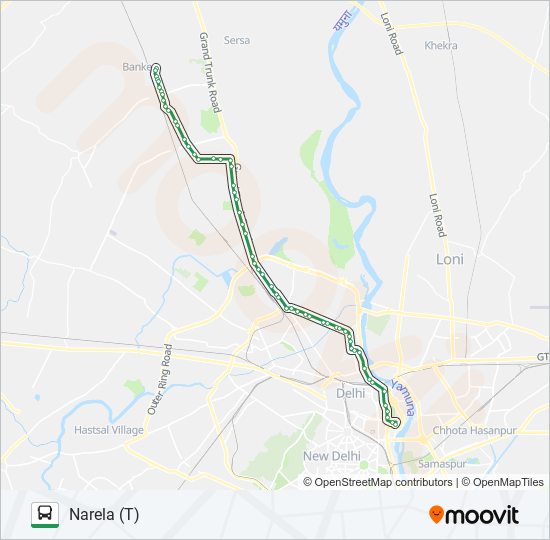 135 bus Line Map