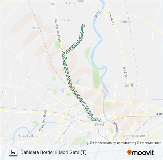 154 bus Line Map