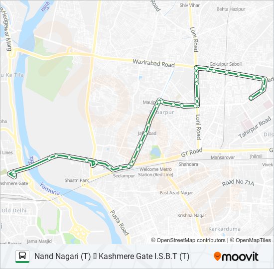 241 Route: Schedules, Stops & Maps - Kashmere Gate I.S.B.T (T) (Updated)