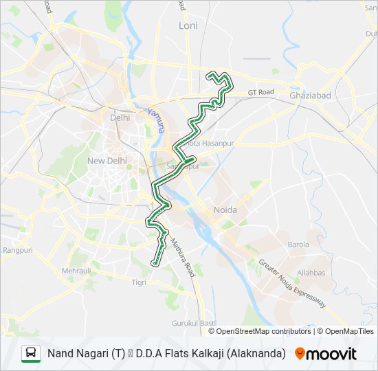 243 bus Line Map