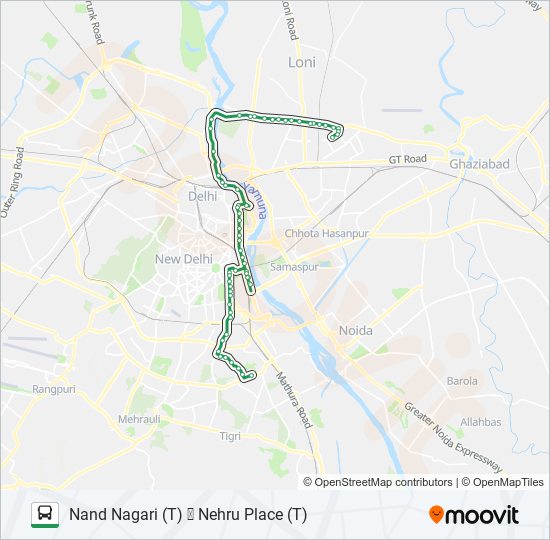 244 bus Line Map