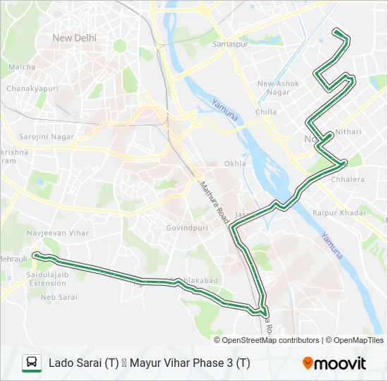 34A Bus Line Map
