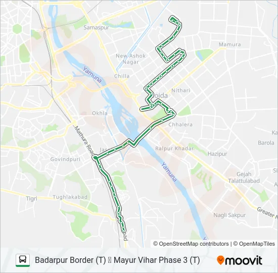 34A Bus Line Map