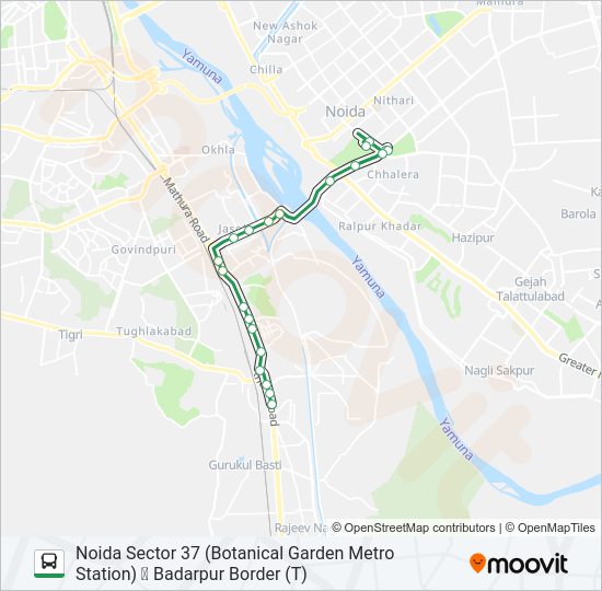 34A bus Line Map