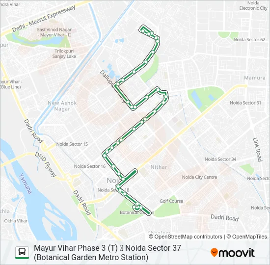 34A Bus Line Map
