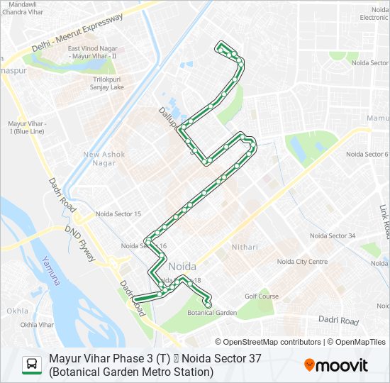 34A bus Line Map