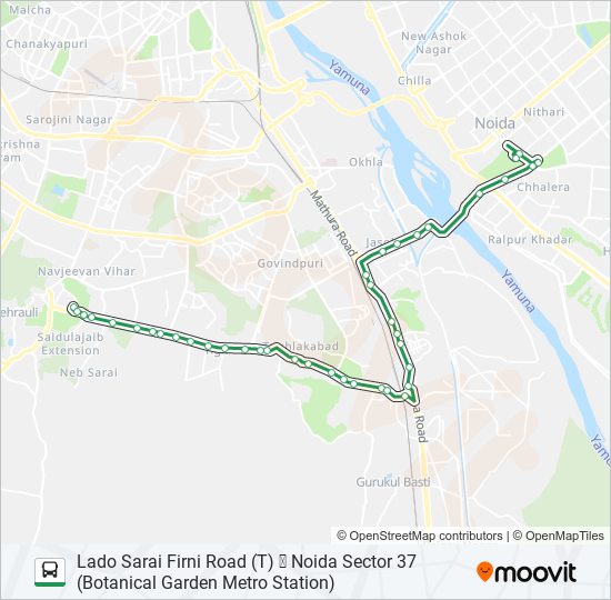 34A bus Line Map