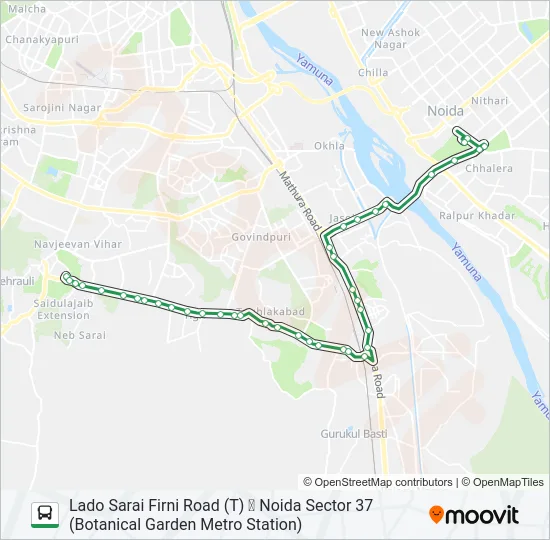 34A Bus Line Map