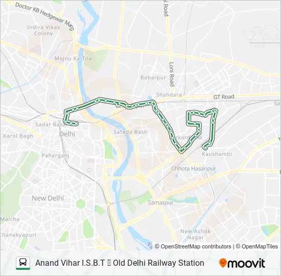 202A Bus Line Map