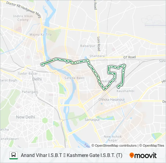 202A Bus Line Map