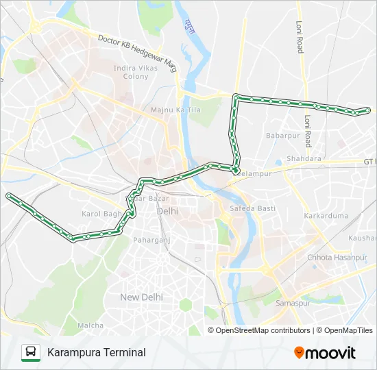 208A Bus Line Map