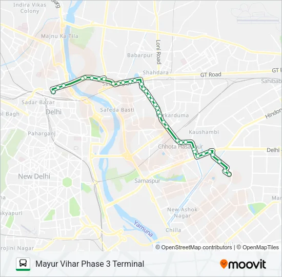 211B Bus Line Map