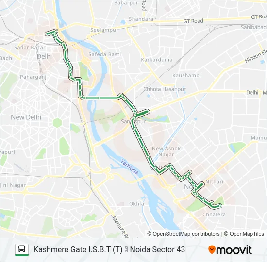 347 Bus Line Map