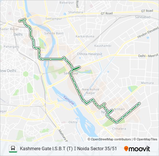 347 bus Line Map
