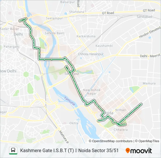 347 Bus Line Map