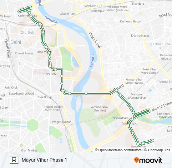 347 bus Line Map