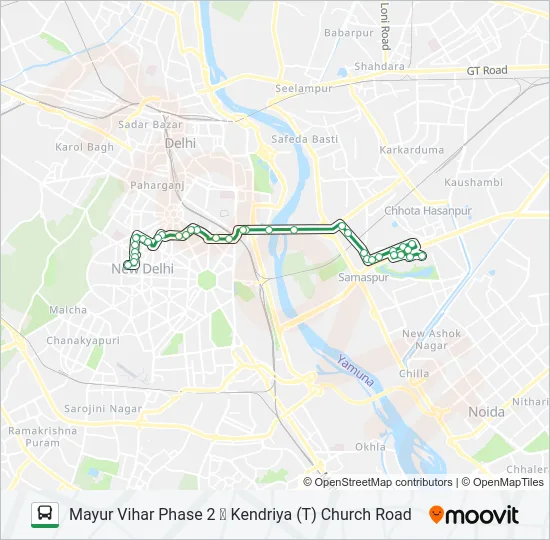 349 Bus Line Map