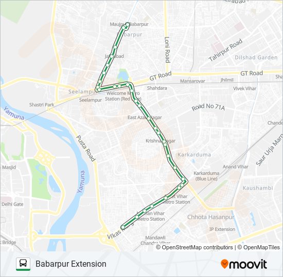 353 bus Line Map