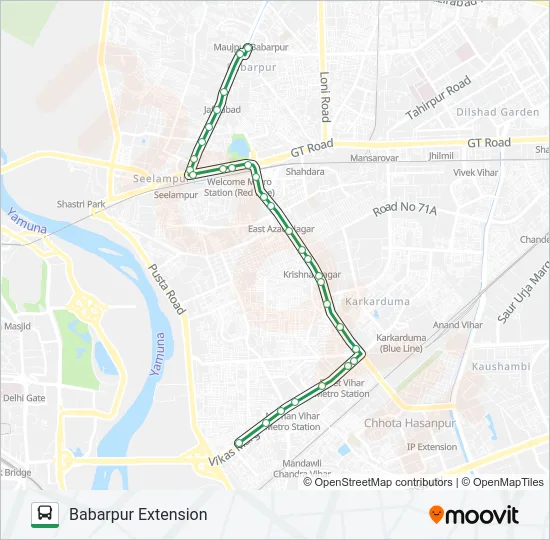 353 Bus Line Map