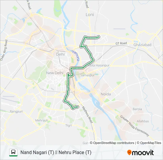 374 Bus Line Map