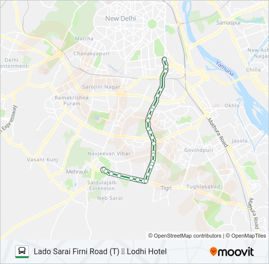 419 bus Line Map