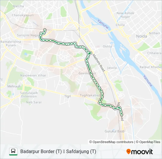 433 Bus Line Map