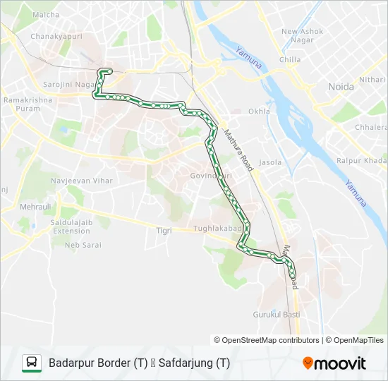 433 Bus Line Map