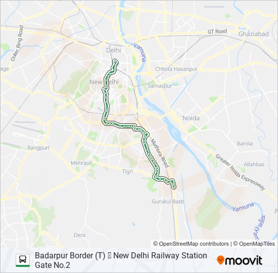 433 bus Line Map