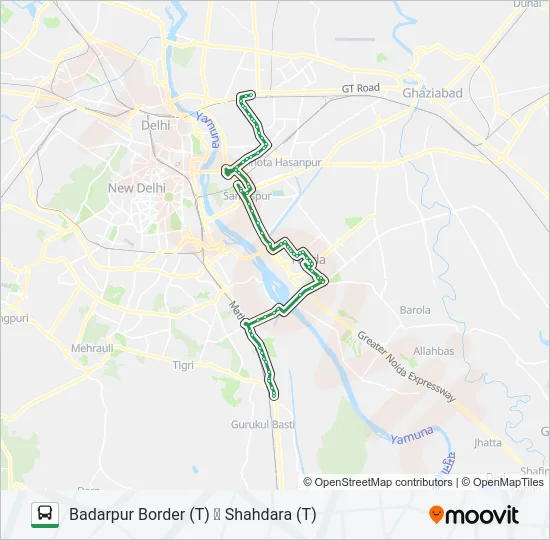 443 Bus Line Map