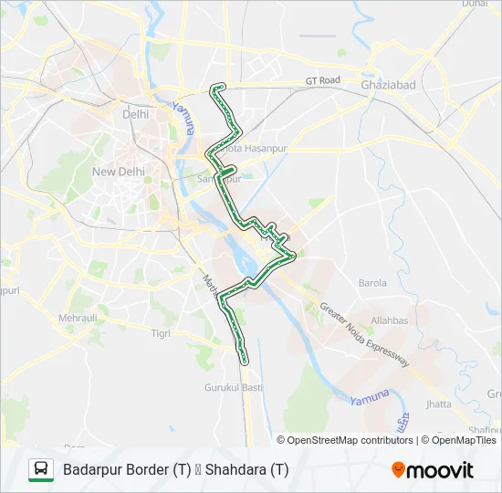 443 Bus Line Map