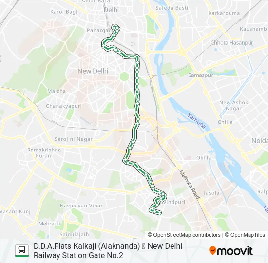 445 Bus Line Map