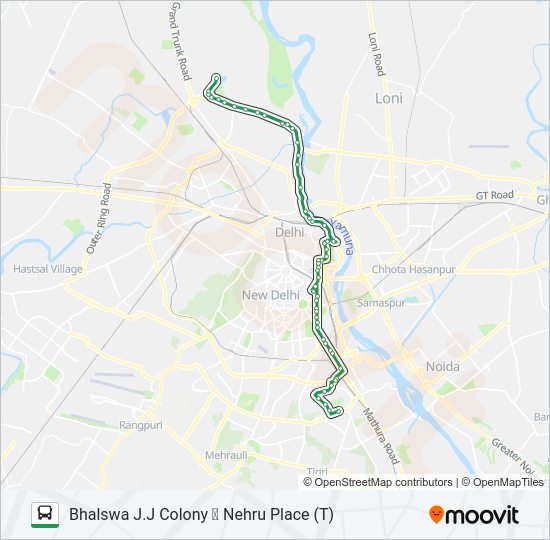 447 bus Line Map