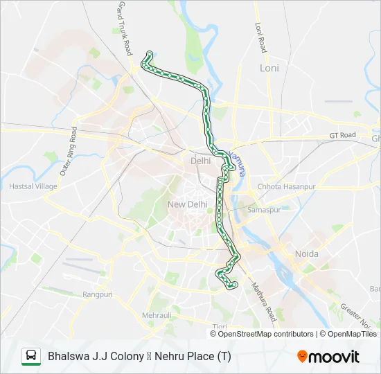 447 Bus Line Map