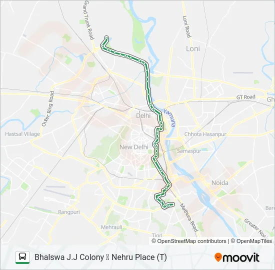 447 Bus Line Map