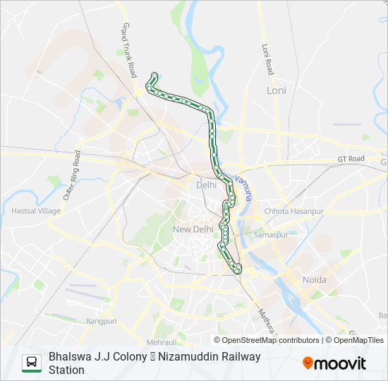 447 bus Line Map